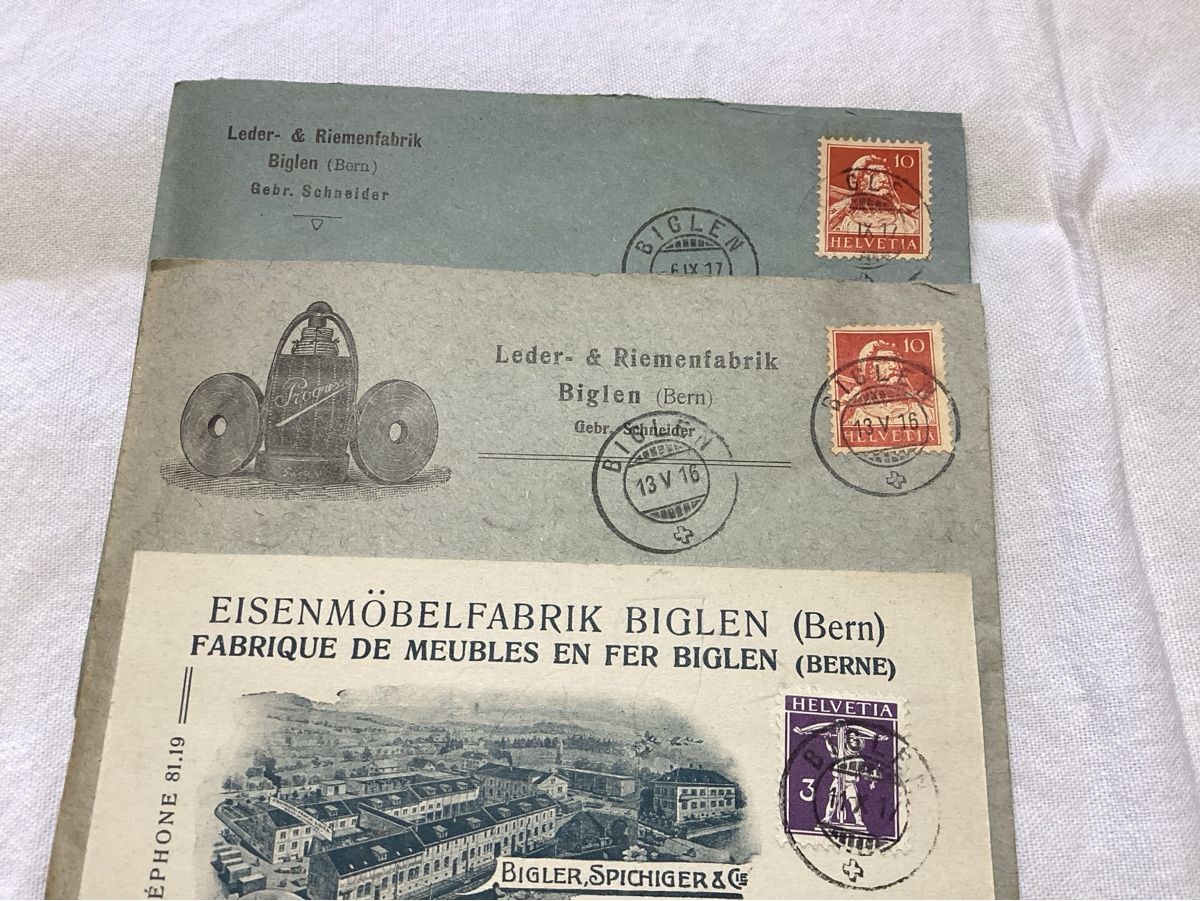 Ansichtskarten: BIGLEN  3 documents commerciaux 1916-1917 – Gebraucht aus Luc (Ayent) von Rebouille 5