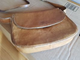 Vintage Damen Leder Hand Tasche 25 cm x 20 cm
