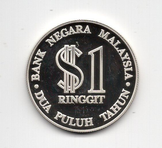 Tutti le monete: (2291) Malaysia, 1 Riggit, 1959-1979, Franklin Mint, pp – Usato da Rüthi (Rheintal) venduto da erdnuessli1 1