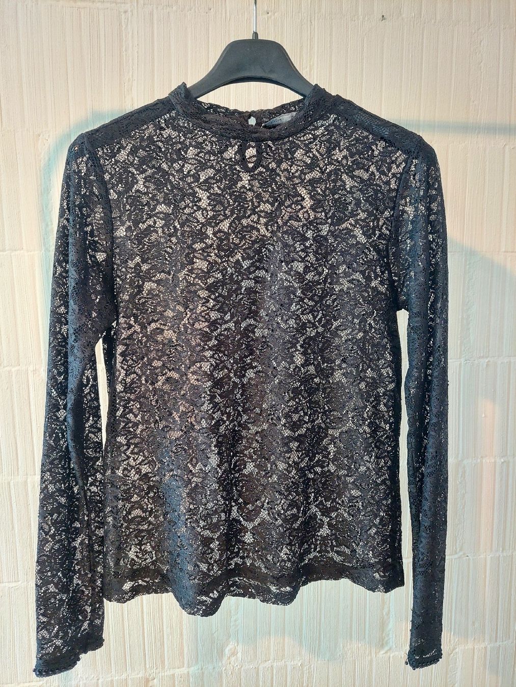 Zara Camicette: Damen Spitzenbluse ZARA schwarz Langarm Gr. M – Usato da Sursee venduto da juliia_725