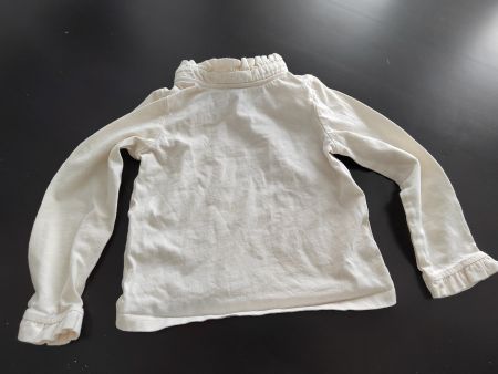 Langarm-Shirt Gr. 98, cremefarben, cyrilluls, neu