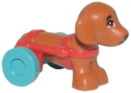 Lego Dackel mit Hunderollstuhl (neu)