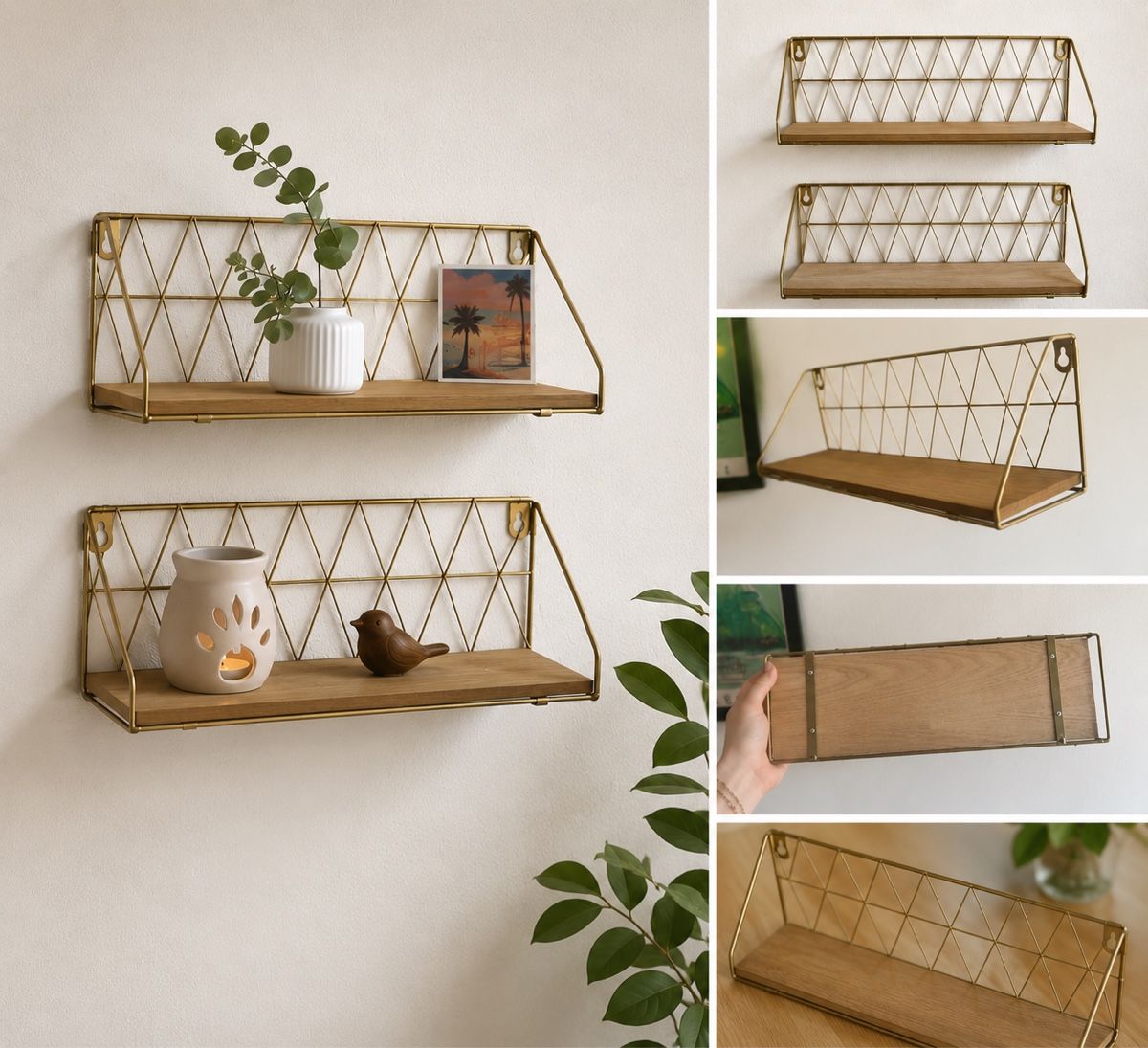 Scaffali: 2 Hängeregale aus Metall & Holz – Nuovo (secondo la descrizione) da Lostorf venduto da jbt_25qt