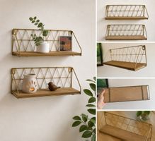 2 Hängeregale aus Metall & Holz