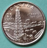 KANADA - 25 CENT 2005, 100 JAHRE ALBERTA , UNZIRKULIERT