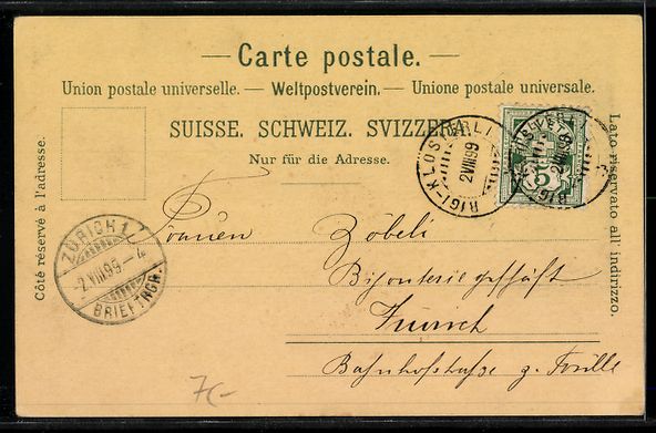 Cartes postales: Litho Rigibahn, Bergbahn auf der Schnurt – D'occasion à Berlin par bartko-reher 1