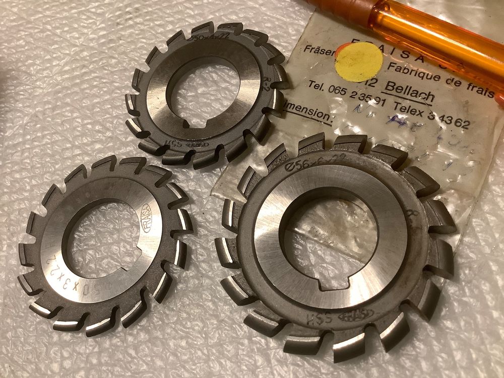 3 Halbrund Profil- Radiusfräser konvex, R1.5, R2 & R3 FRAISA (Neu ...