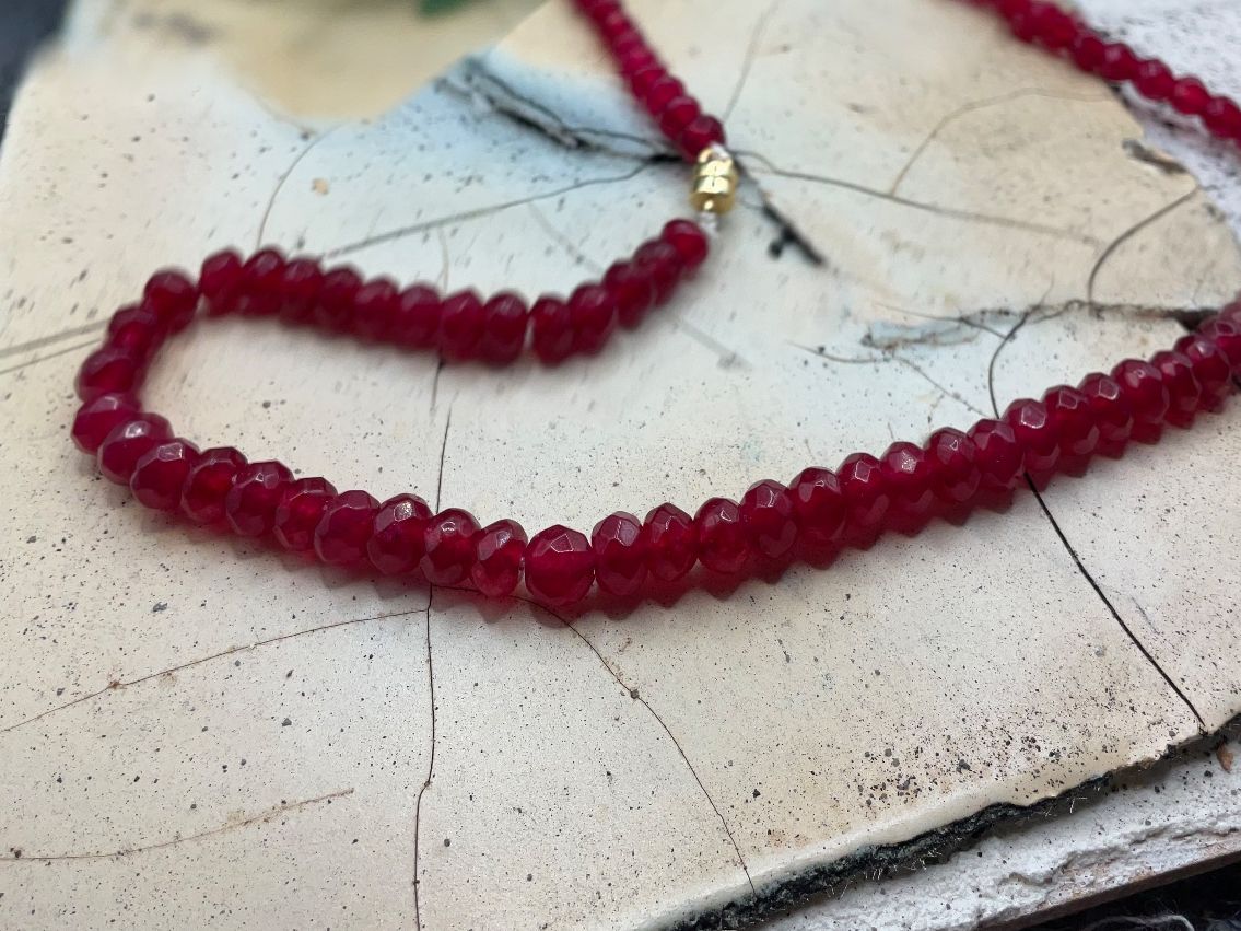 Catenine: Vintage Granatcollier, 44.5cm – Usato da Luzern venduto da S.Kern01 1