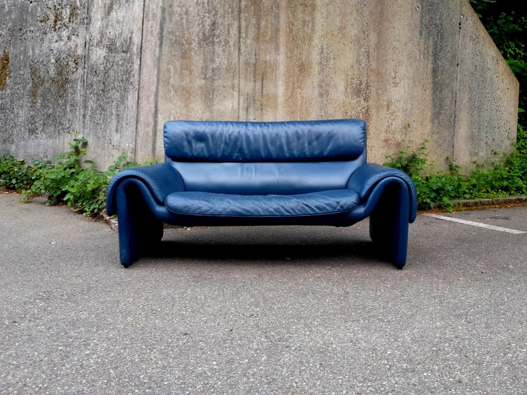 De Sede Divani: Vintage De Sede Sofa DS-2011 - Indigo - Ab 1.-- – Usato da Männedorf venduto da Bel-view 1