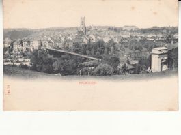Fribourg 1900 mit Stabstempel Fribourg, Ambulant Nr. 5