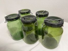 Bülacher Einmachgläser, 5 x 1,5 Liter