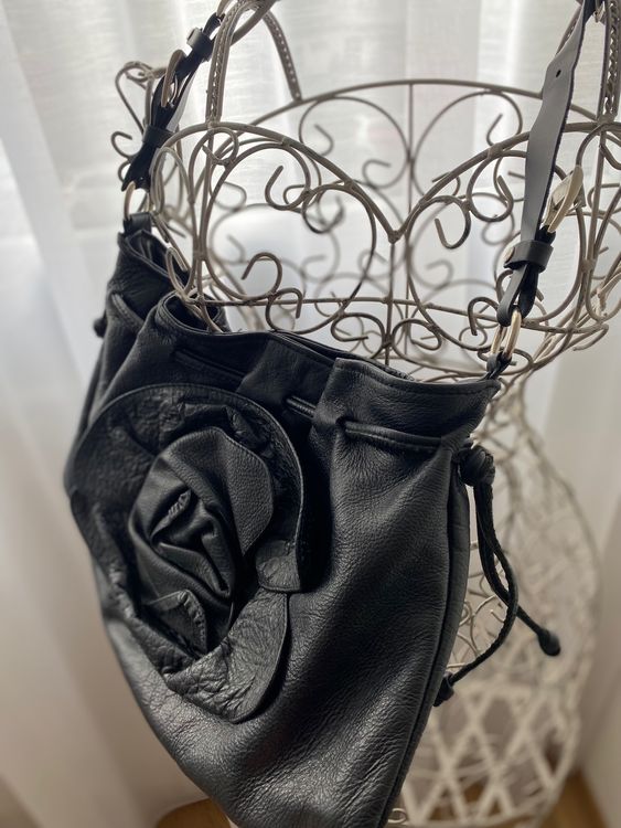 Sac à mains noir en cuir 3