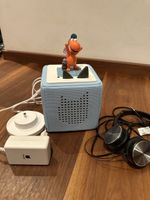 Toniebox hellblau + 2 Figuren + Kopfhörer top!