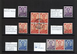 Lot W2-W3 avec variétés neuf et oblitéré