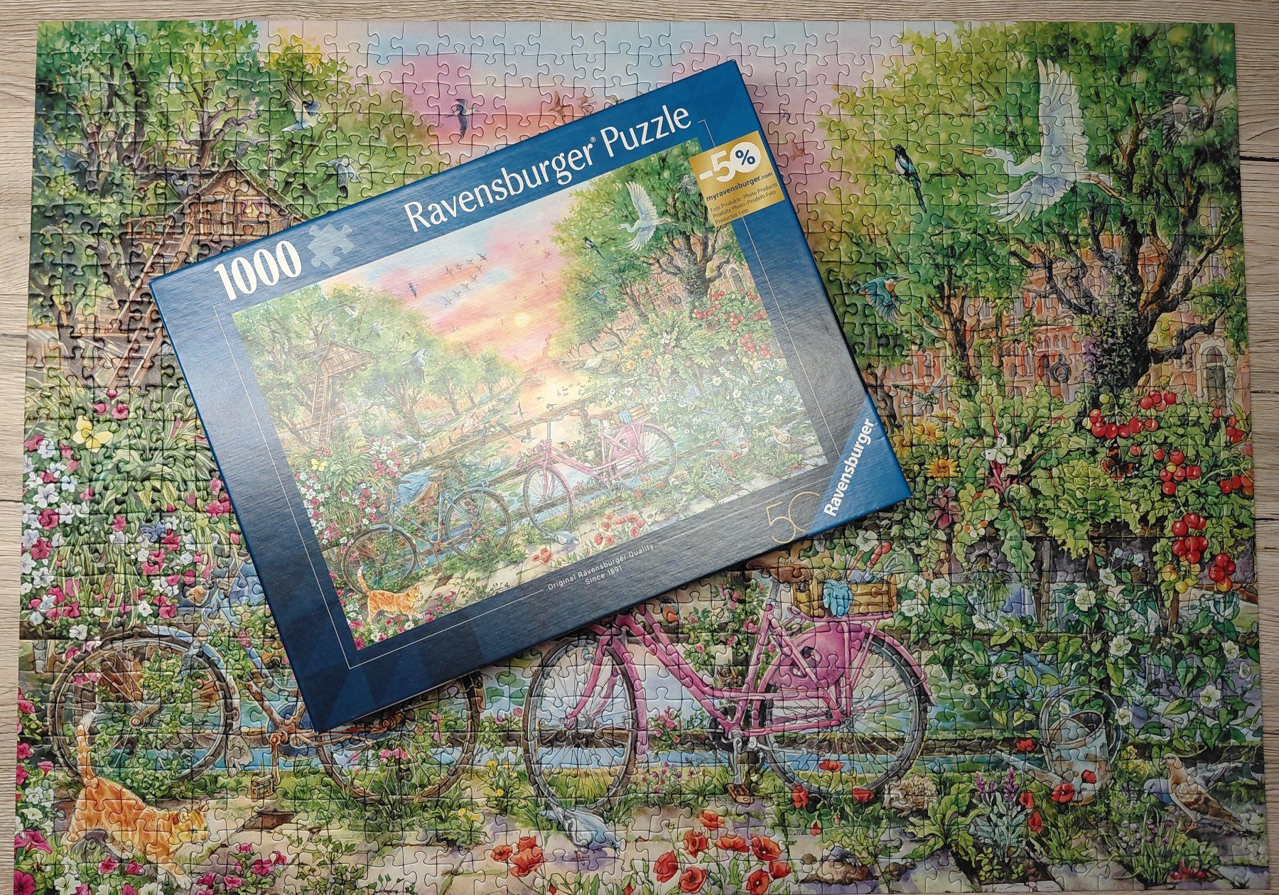 Ravensburger Puzzle: Ravensburger Puzzle 1000, Dreamy bikes in Amsterdam – Usato da Fraubrunnen venduto da Ente2286 1