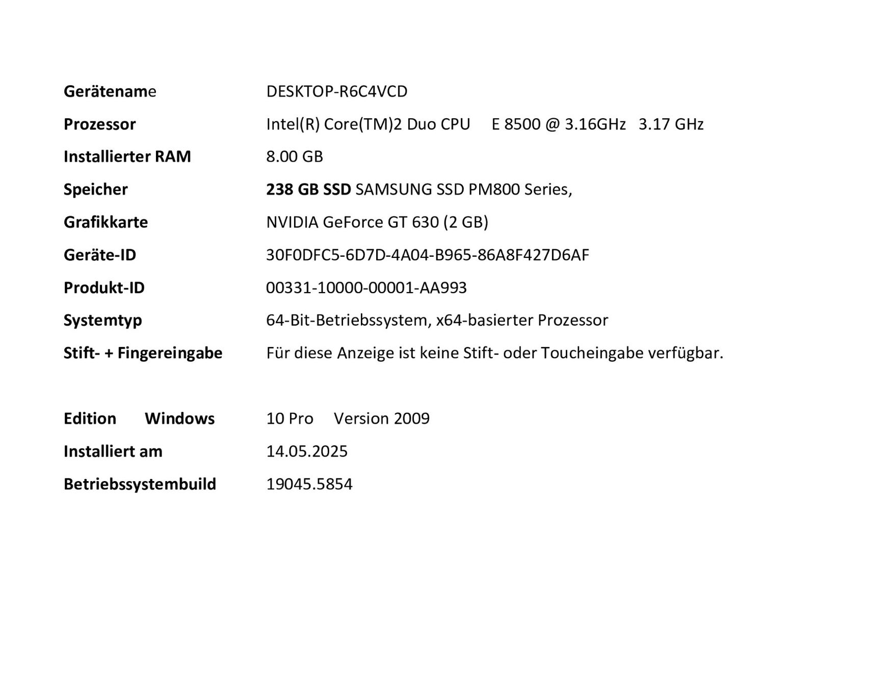 Intel Mainboards: Motherboard Intel E 8500 – Gebraucht aus Volketswil von sidecare47 2