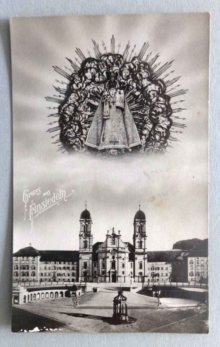 Cartoline postali: Gruss aus Einsiedeln – Difettoso da Fétigny venduto da Billy2miny
