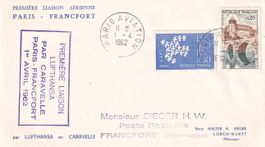 Erstflug Lufthansa Caravelle Paris - Frankfurt 1962