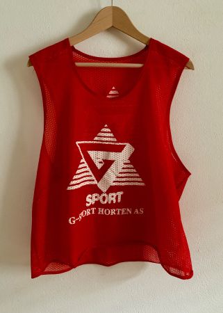 Vintage Mesh Sport Tank Top / Trikot / Rot