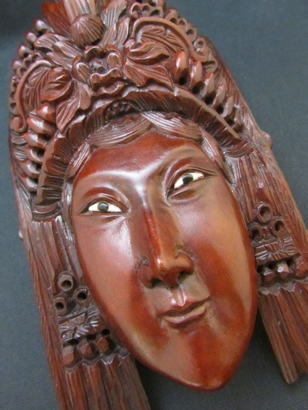 Statuette: Geschnitzte Holz-Maske Asien – Usato da Basel venduto da spinne02 2