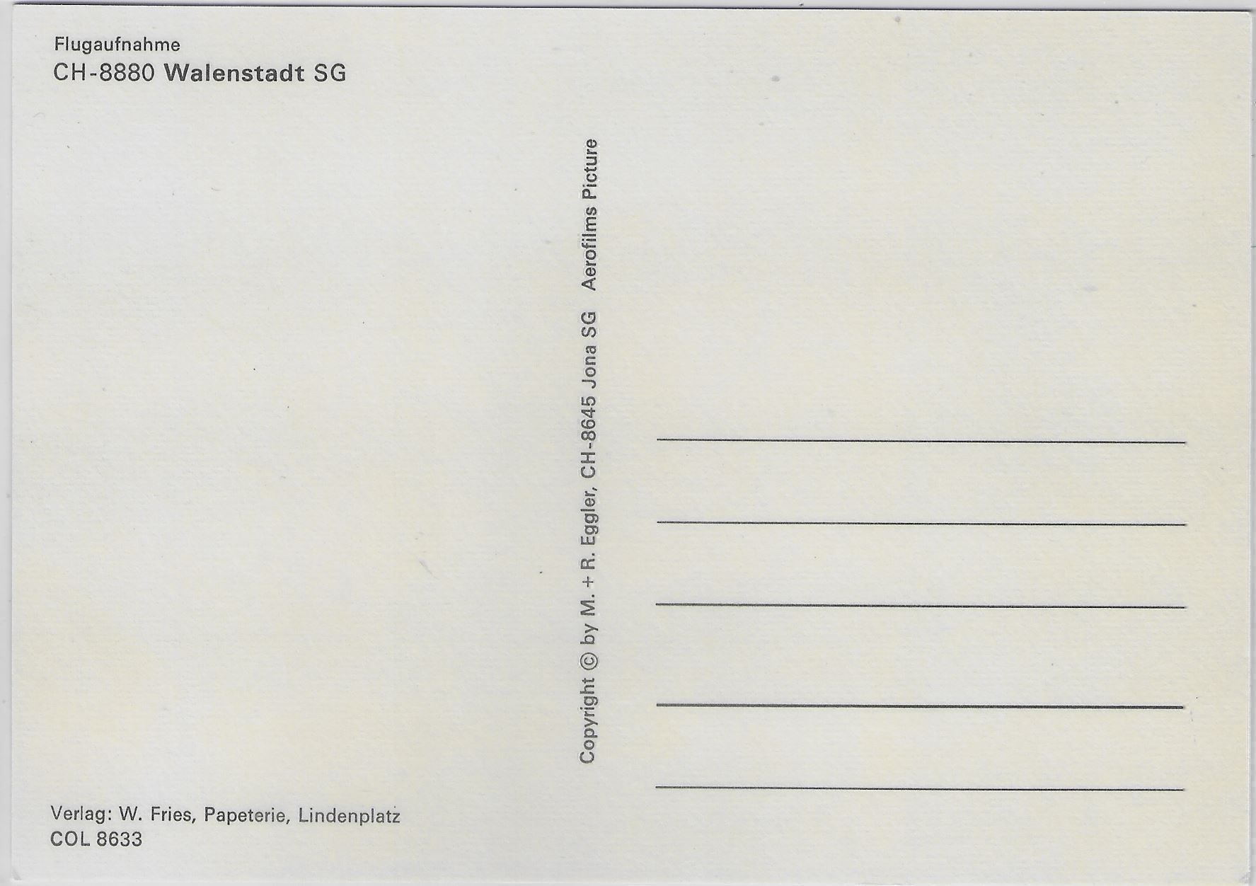 Cartoline postali: Flugaufnahme Walenstadt SG – Antico da Ettingen venduto da Kartenplanet 1