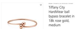 Tiffany & Co City Hardwear Ball Bypass Rosegold Bracelet 🩵