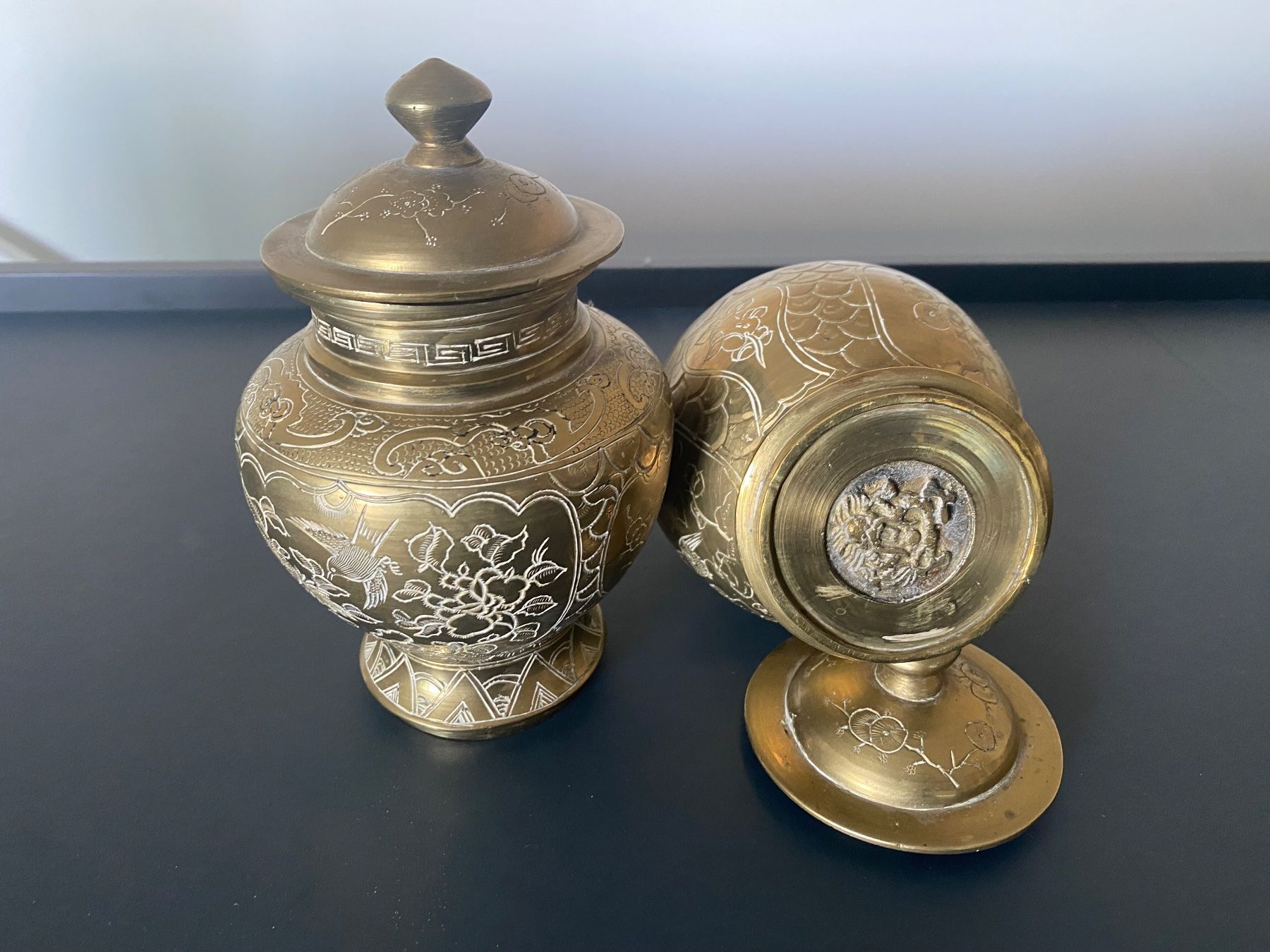 Vasi & Recipienti: Deckelgefässe/Vasen in schwerem Messing, Asien – Usato da Schaffhausen venduto da Theosike 2