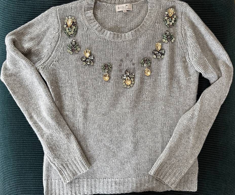 Maglioni & Felpe: Kaschmir Pullover mit Glitzersteinen "Rosa von Schmaus" – Usato da Zollikon venduto da loulou10 2