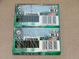 Zwei Kassetten Cassetten Tapes Sony 90min UX-S90
