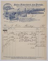 Kreuzlingen 1898, Litho Briefkopf,  Carl Schuler & Co.