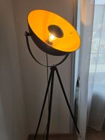 Tripod Floor Lamp Black Gold Industrial Design Used