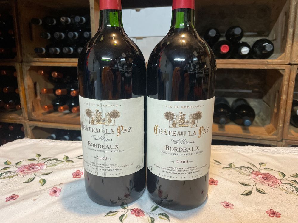 2 Magnum Flasche Rotwein 150cl Château La Paz Bordeaux (Gebraucht) in ...