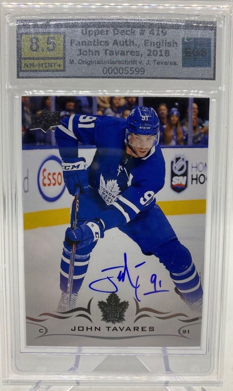 NHL Carte collezionabili: John Tavares Gradé 8.5 Ex Bern Signé – Nuovo e nell'imballaggio originale da La Chaux-de-Fonds venduto da Berry_2325
