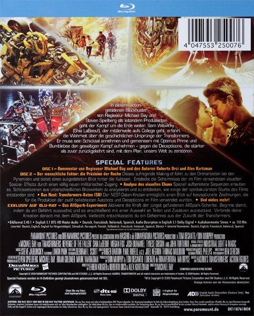 Tutti i DVDs: Transformers 2 - Die Rache (Blu-ray) 2-Disc Special Edition – Nuovo (secondo la descrizione) da Volketswil venduto da Fraese1 1