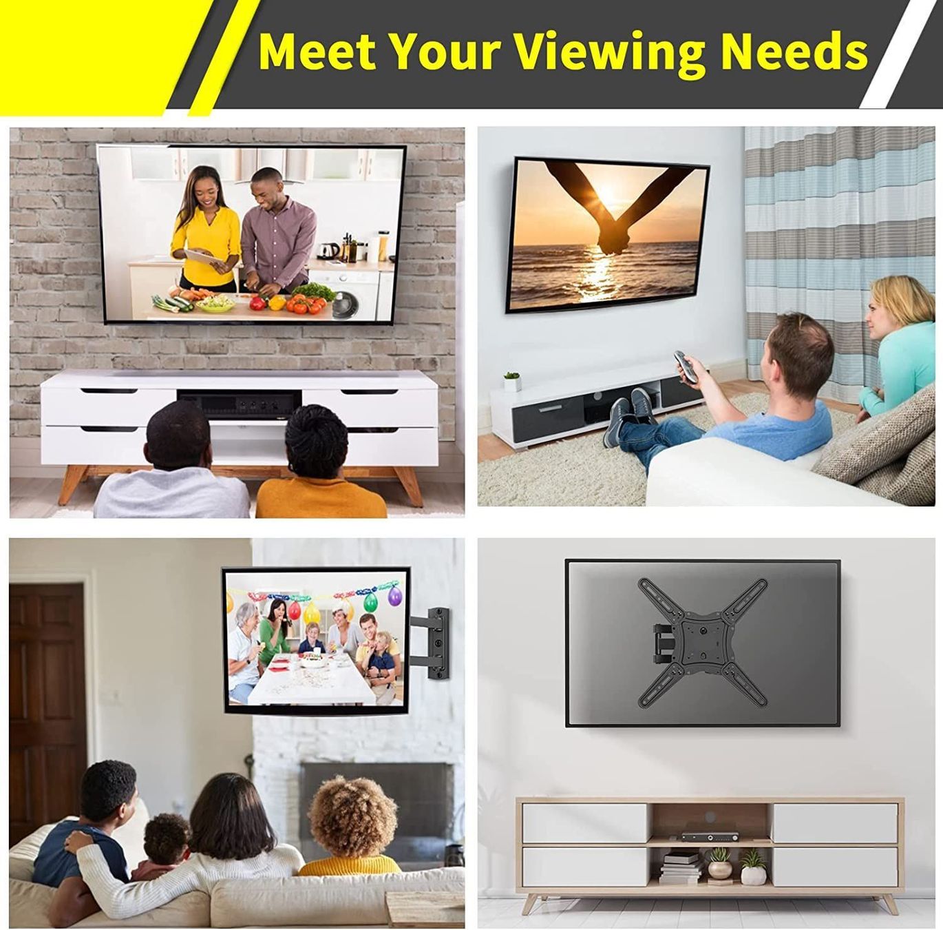 Supporti a parete: Schwenkbare Neigbare TV Halterung – Nuovo (secondo la descrizione) da Thun venduto da onlino 7