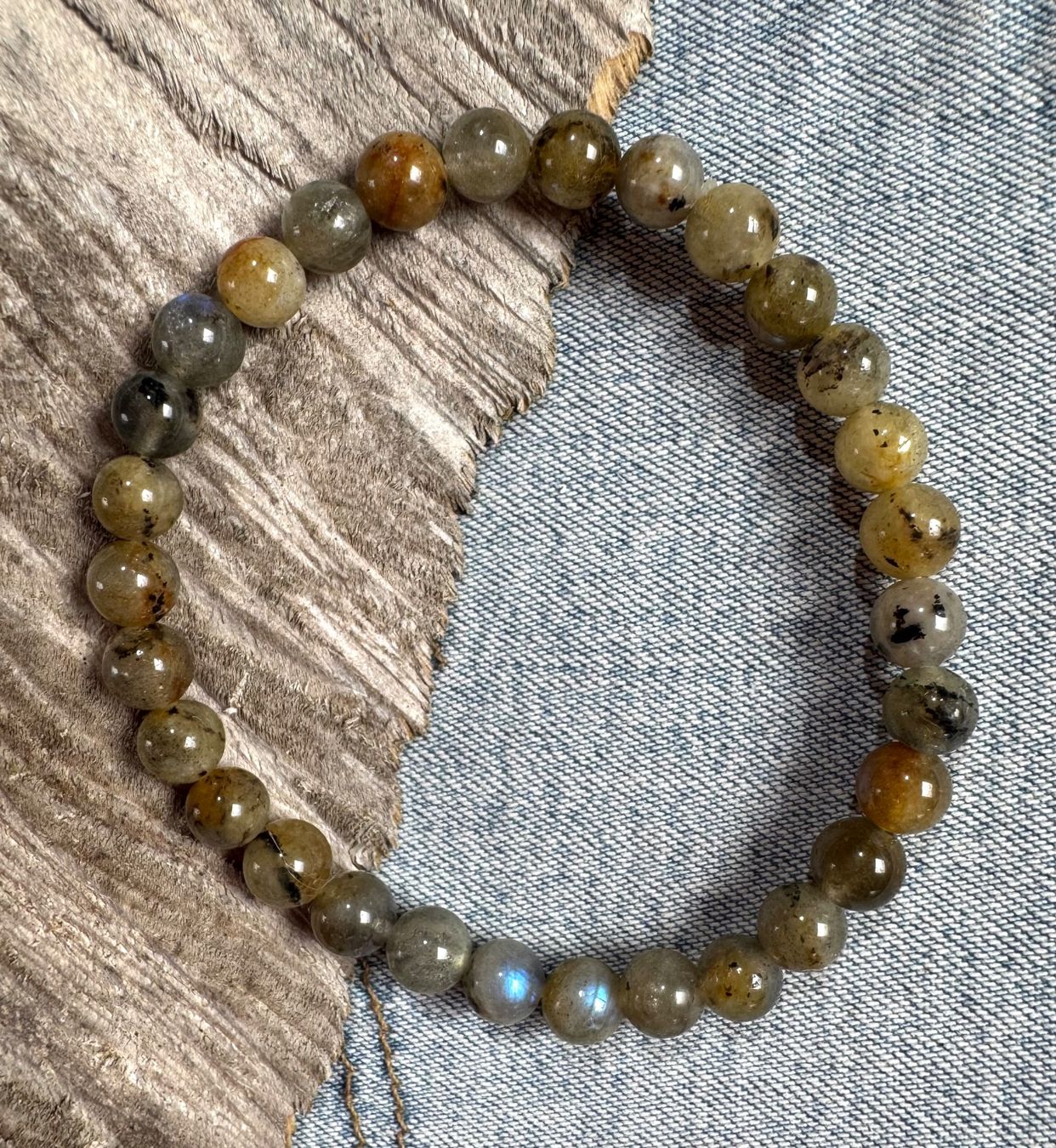 Bracciali & Braccialetti: Labradorit  Armband.   elast    TOP!!!  6mm   interessant – Nuovo e nell'imballaggio originale da Leuggern venduto da gemshow 3