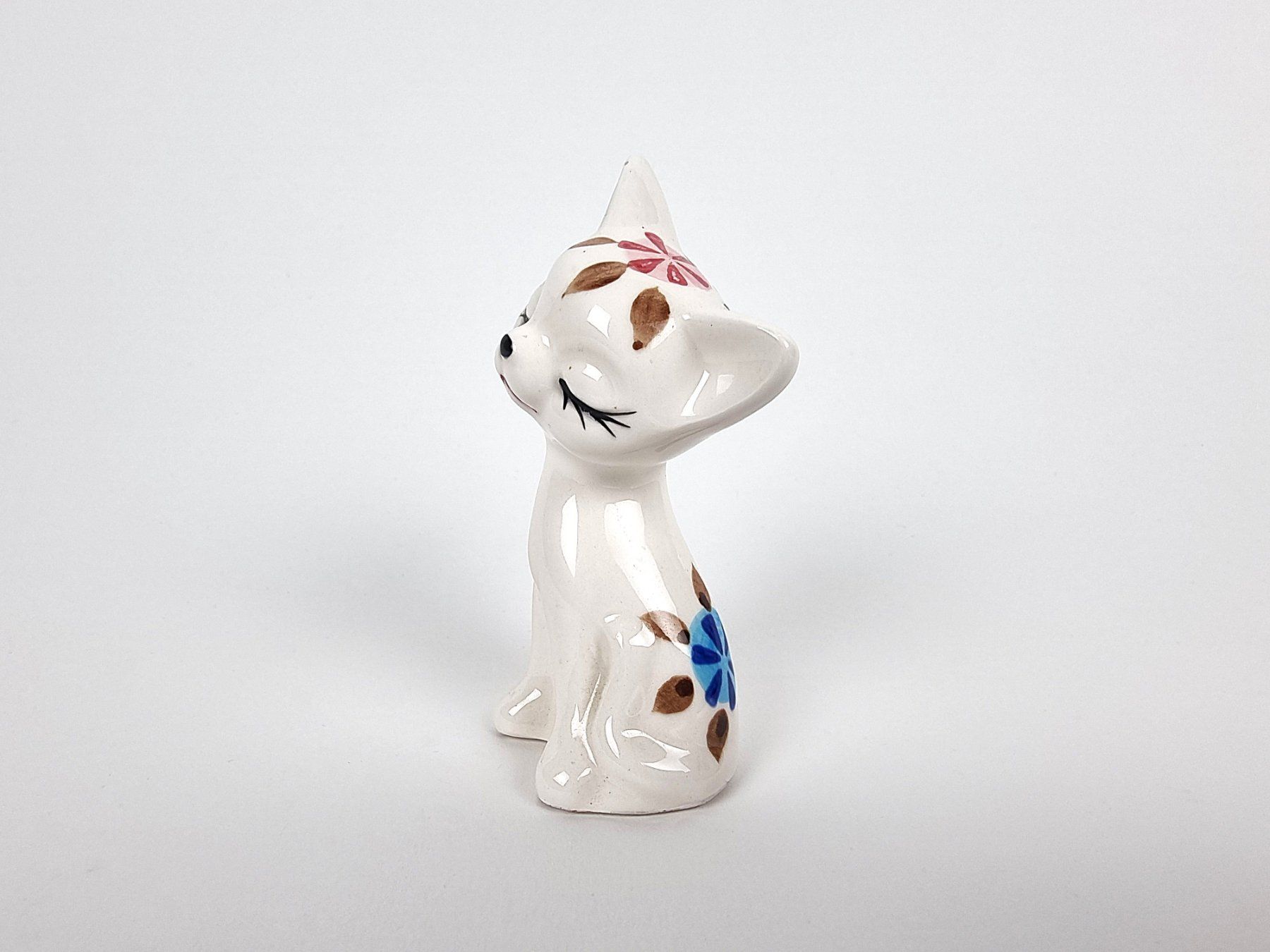 Statuette: Weisse Katze mit bunter Bemalung – Usato da Urtenen-Schönbühl venduto da Restwert_Schoenbuehl 2