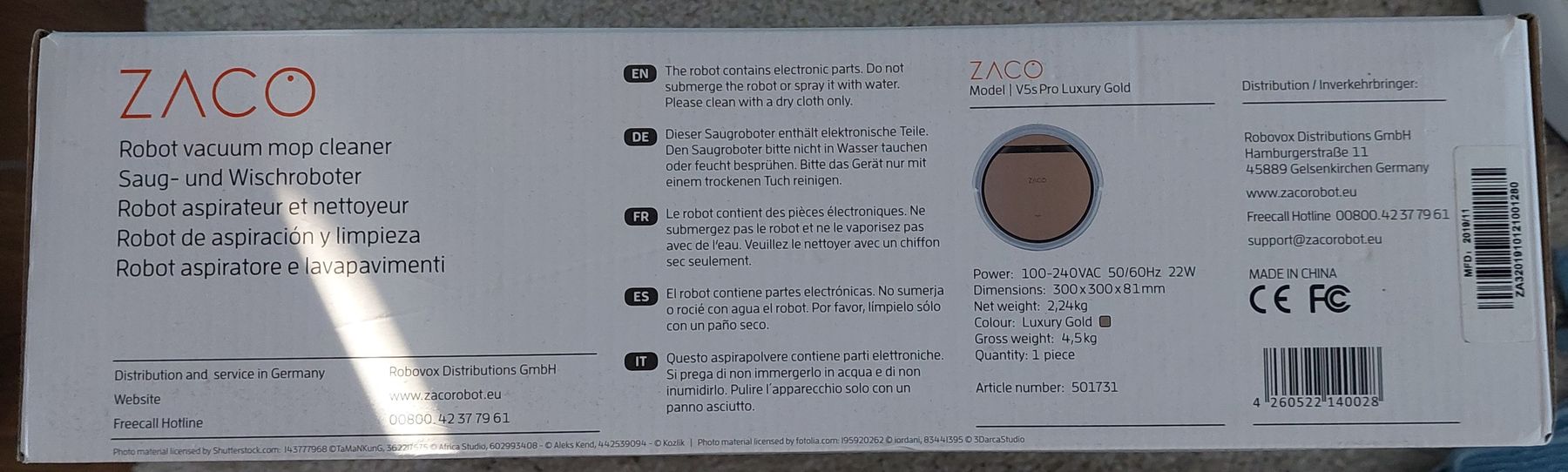 Aspirapolveri & Accessori: ZACO V5sPro Saugroboter mit Wischfunktion – Nuovo (secondo la descrizione) da Dübendorf venduto da huebi01 5