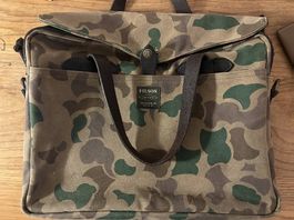 Vintage Filson Waxed Rugged Twill Briefcase