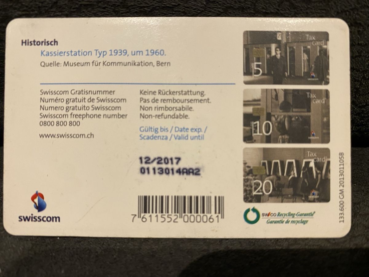 Schede telefoniche: Taxcard GM4 – Usato da Lausanne venduto da babacard10 1