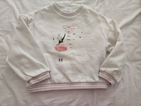 Lili Gaufrette Paris Sweatshirt, Girls, Size 8 Years Old.