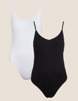 1x getragen Marks & Spencer: 2x Bodys weiss&schwarz Gr. M/L