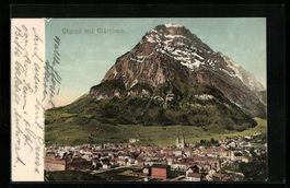 AK Glarus, Teilansicht mit Glärnisch