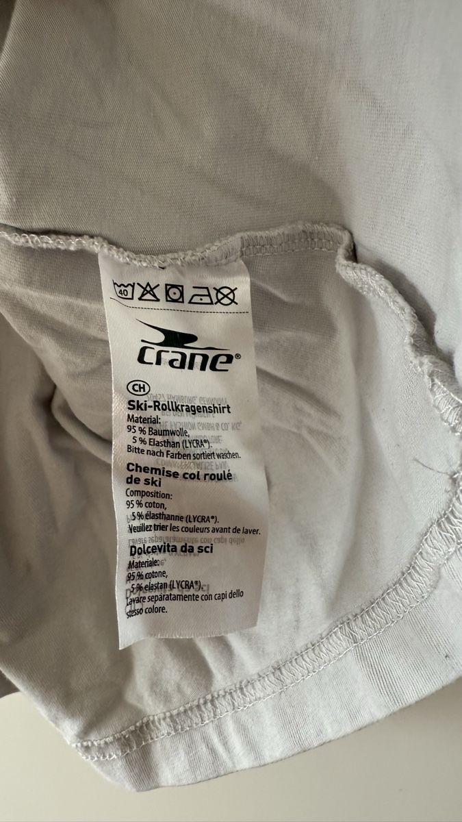 Top: Crane Ski Rollkragenshirt, Size M, Light Gray Top – Nuovo (secondo la descrizione) da Bellmund venduto da gioiafes 2