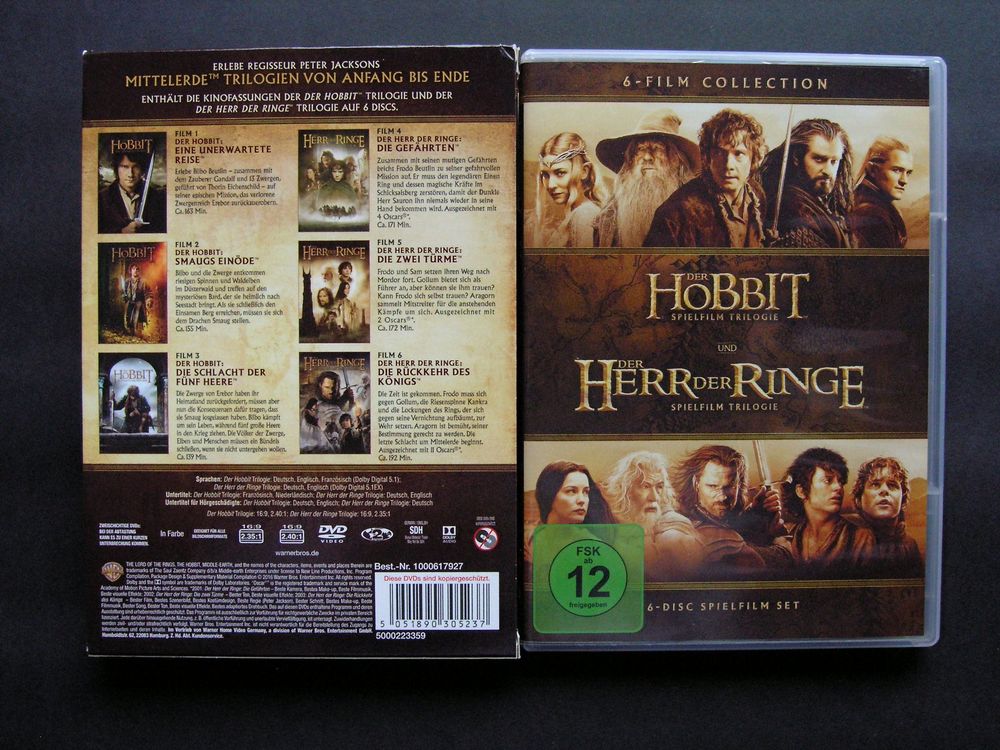 Der Hobbit Herr Der Ringe Mittelerde Trilogien 6 Dvd Coll Kaufen Auf Ricardo