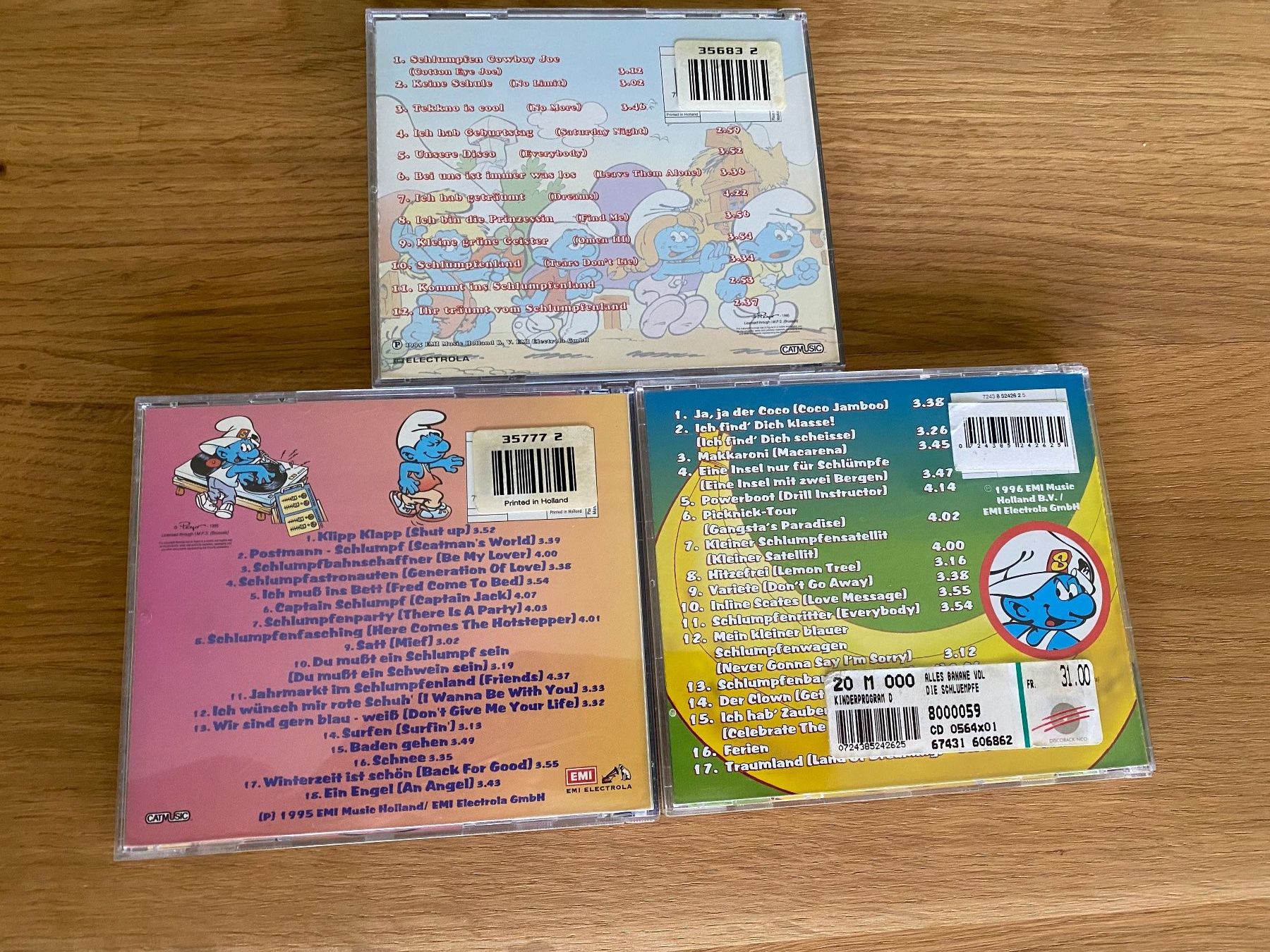 CD: Die Schlümpfe CDs Tekkno VOL 1 -3 – Usato da Bätterkinden venduto da Albera 1