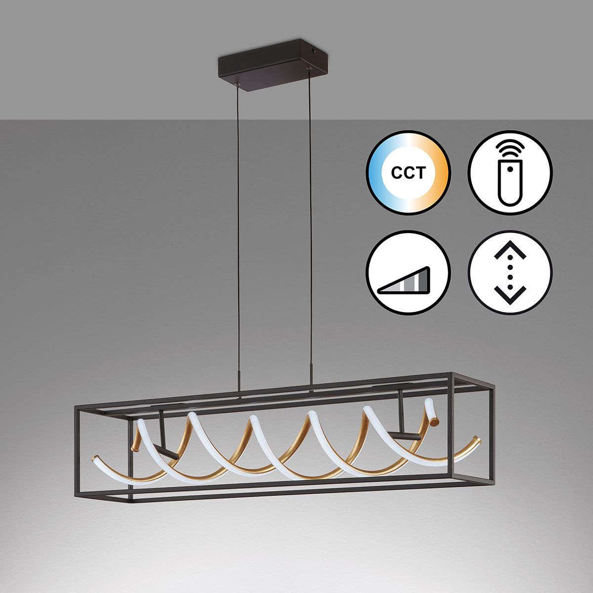 Lampadari & plafoniere: LED Pendelleuchte, Dimmer, 90 cm x 20 cm – Nuovo (secondo la descrizione) da Kreuzlingen venduto da Smart-Light