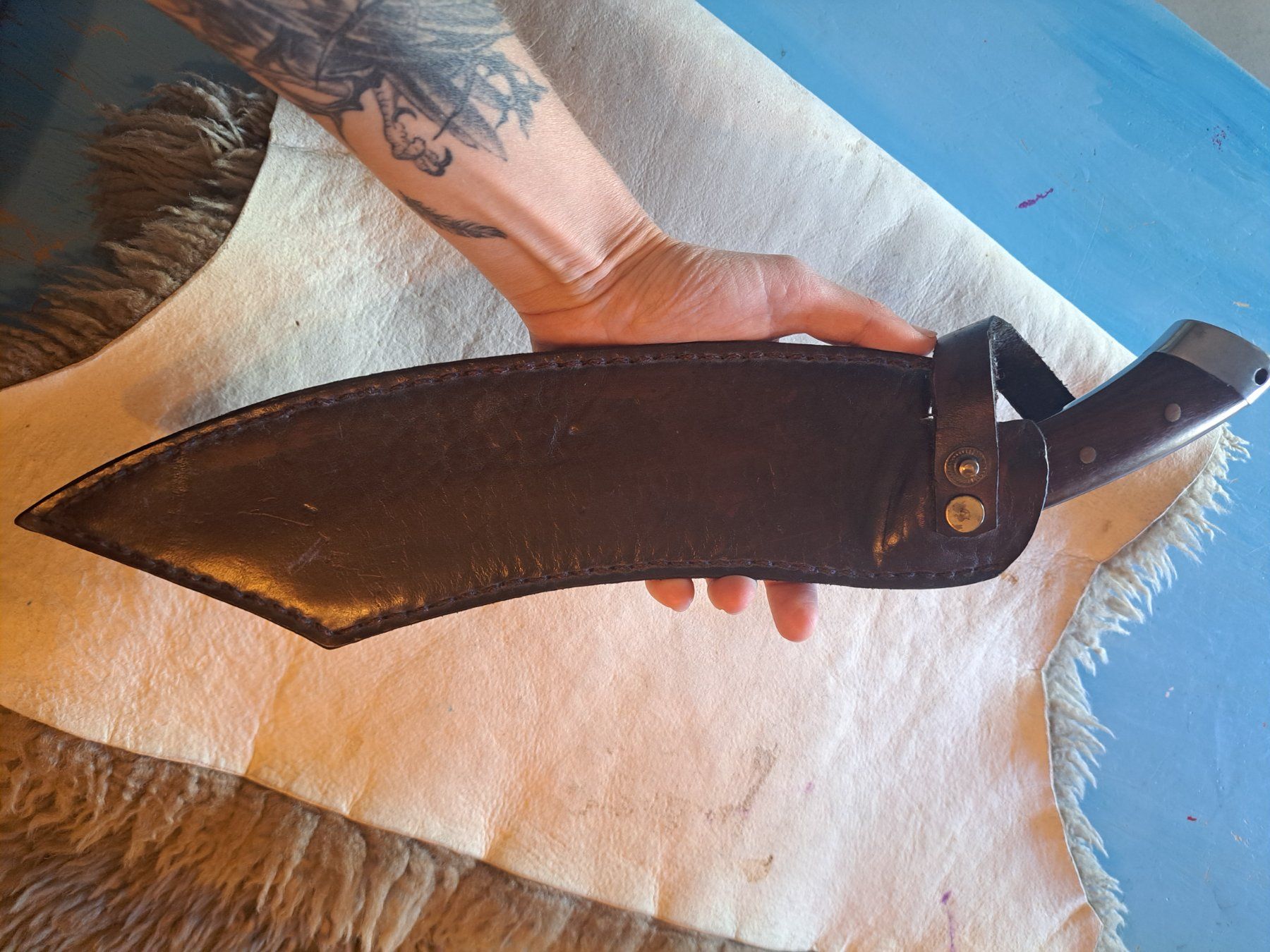 Accessori: Messer aus Nepal mit Lederscheide – Nuovo (secondo la descrizione) da Winterthur venduto da sandra19810 2