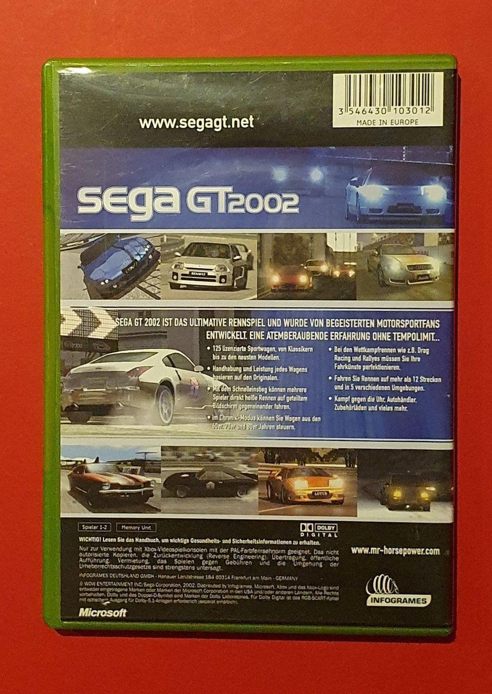 Microsoft Spiele: Microsoft XBOX Game 🏆 Sega GT 2002 🏆 (XB) – Gebraucht aus Illnau von BoFrost 2