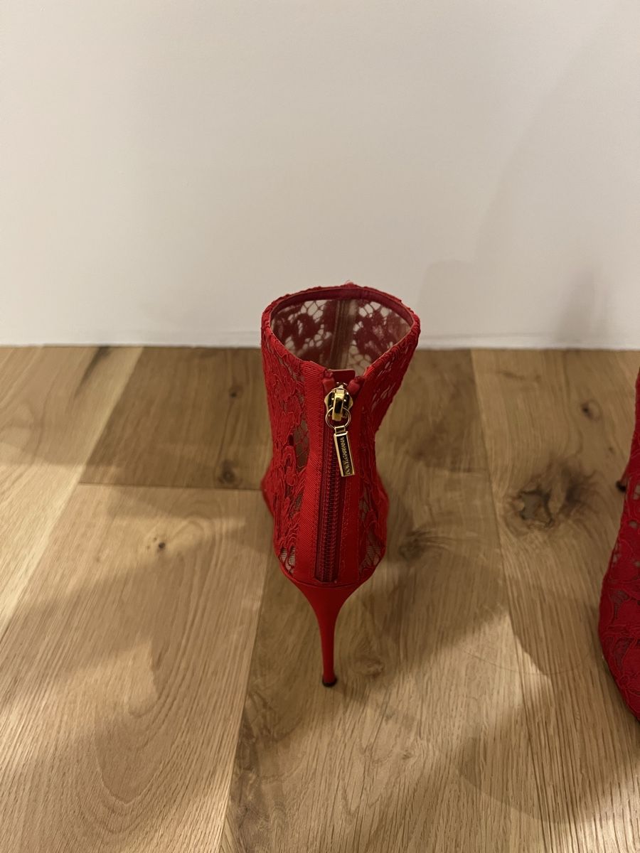 Dolce & Gabbana Scarpe da donna: Bottines Dolce&Gabbana dentelle rouge 38 – Usato da Lutry venduto da roxypoxy 1